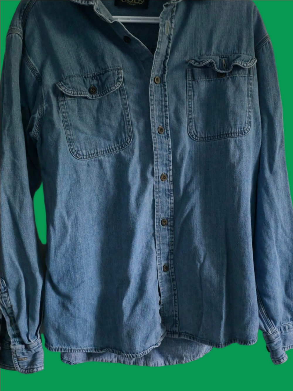 4/$67 Deal! Vintage Rustler Light Blue Denim Button-Down Shirt